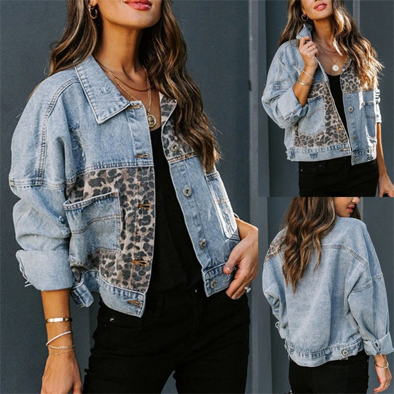 Alva™ – Oversized jeansjacka med djurmönster