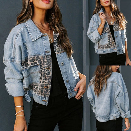 Alva™ – Oversized jeansjacka med djurmönster