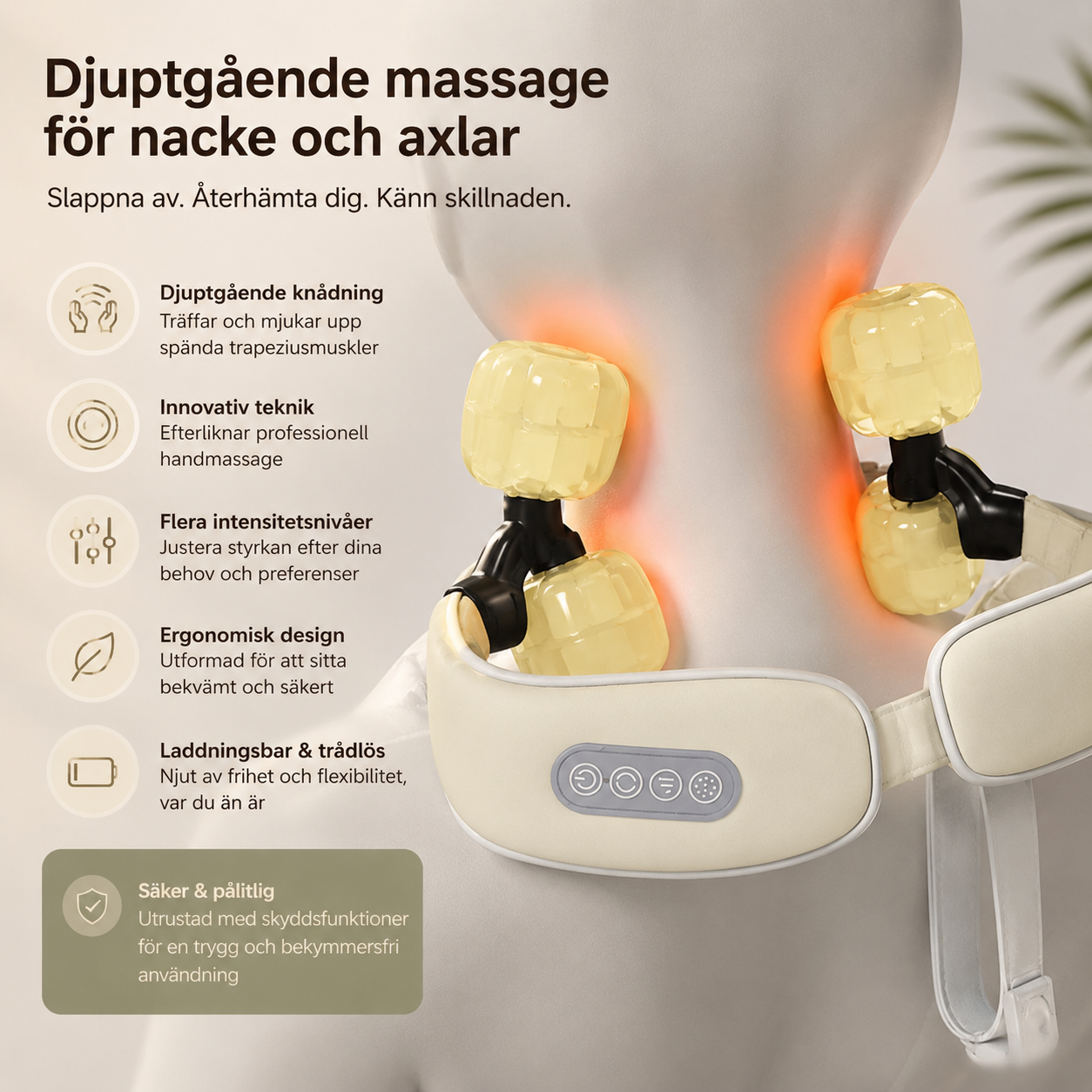 Elektrisk Nack- & Axelmassageapparat